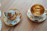 Zwei traumhaft schöne Mokka -Expresso Tassen mit Teller weiß,Gold Bayern - Neunkirchen Vorschau