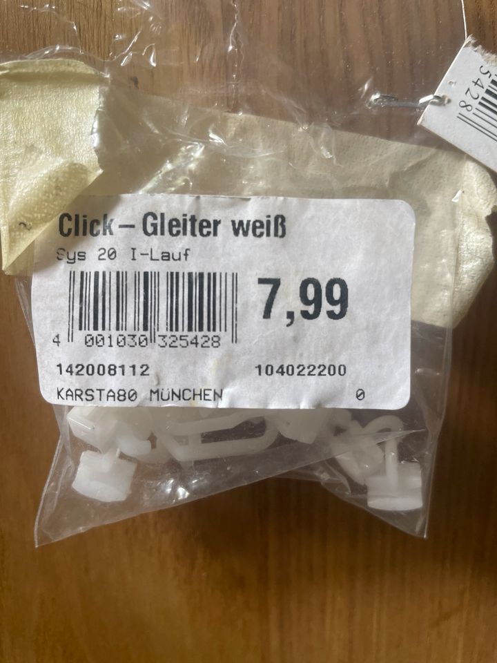 Gleiter für Vorhangschiene weiß in München