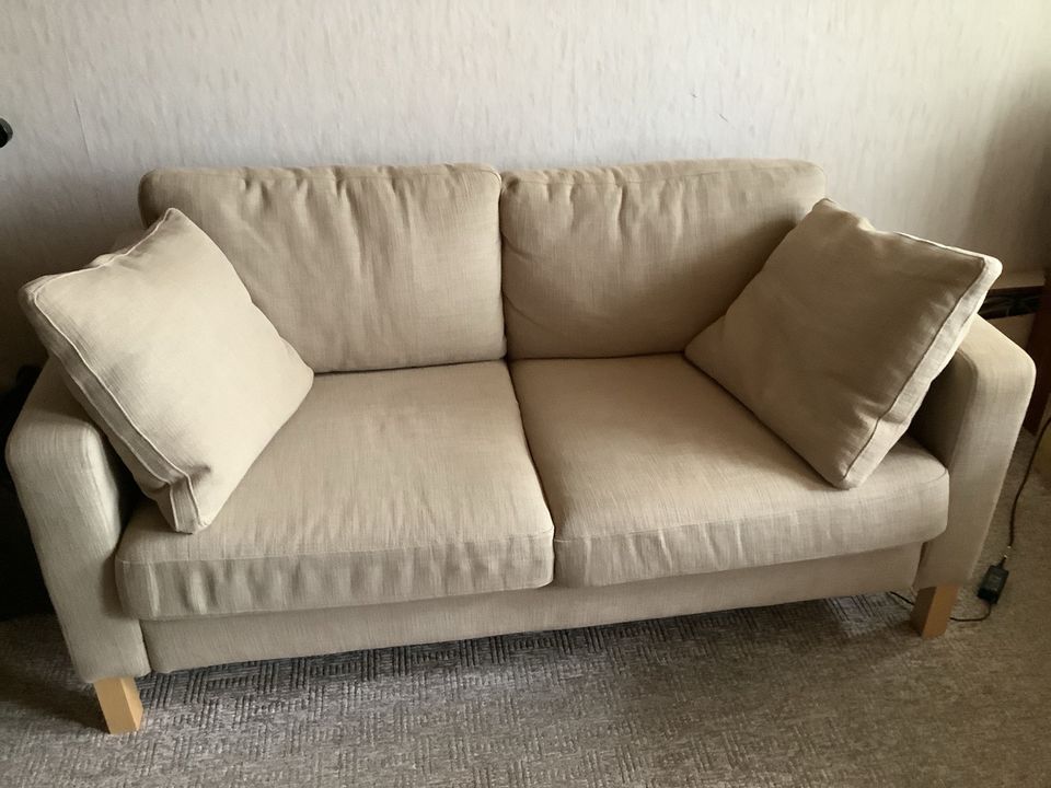 IKEA Sofa „Karlstad“, 2-Sitzer, beige (nicht ausziehbar) in Rostock