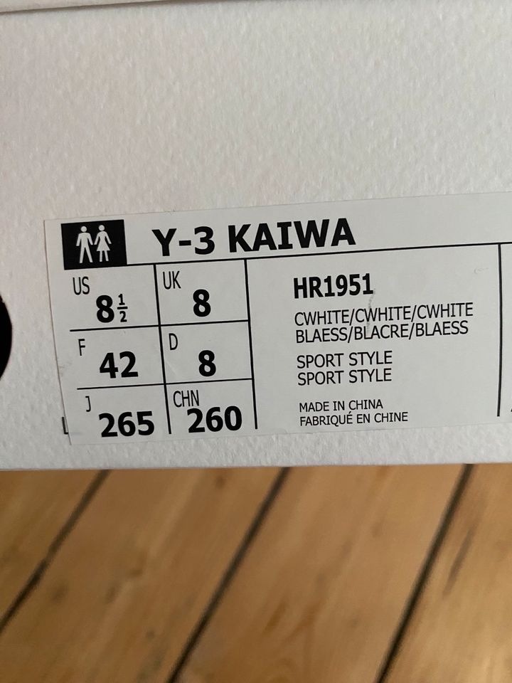 Y-3 Kaiwa eiß Größe 42 8 Adidas Yohji Yamamoto in Mannheim