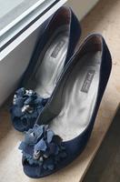 Paul Green blaue Samt Pumps mit Blumendekor Gr.6/8,5 Nordrhein-Westfalen - Gevelsberg Vorschau
