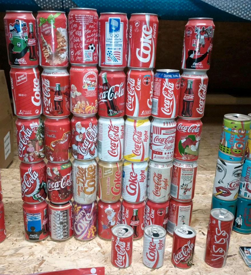 Große Coca Cola Dosen Sammlung, Coladosen 99 STK. in Lampertheim