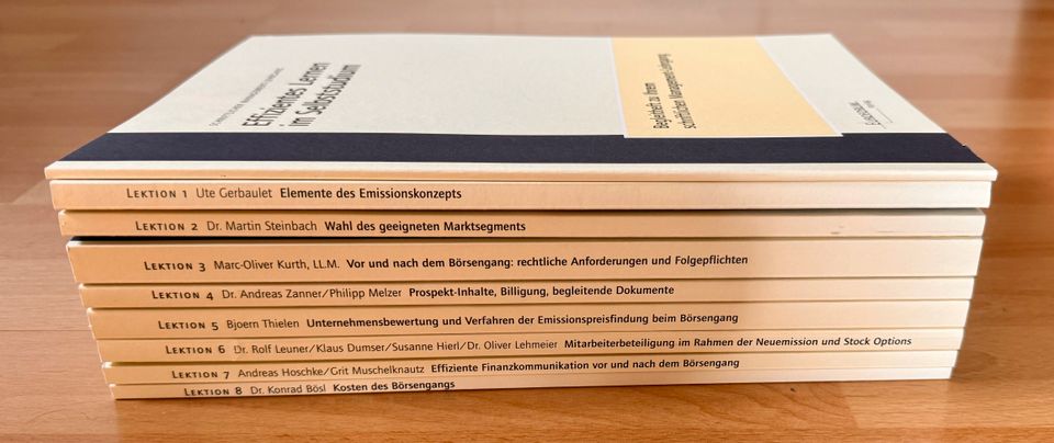 Management Lehrgang Material "Börsengang" in Leipzig
