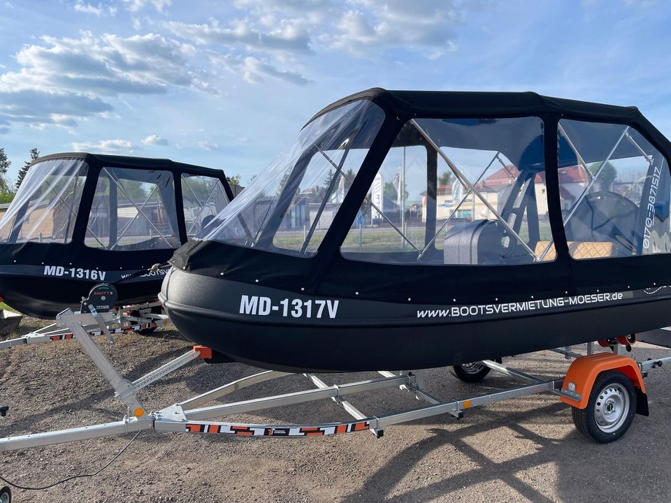 Boote mieten führerscheinfreie Boote auf Trailer ausleihen NEU! in Möser