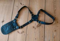 Goa Larp Holster Harness Tasche echtes Leder neuwertig Mitte - Tiergarten Vorschau