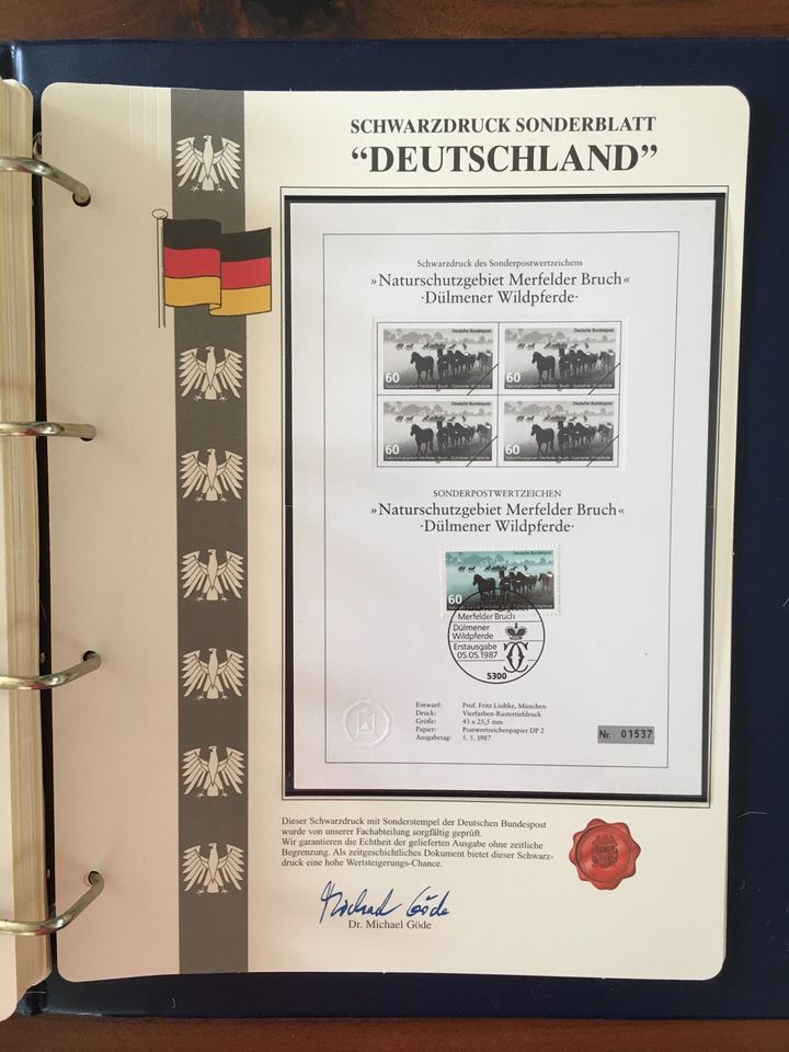 Schwarzdruck Sonderblätter Deutschland Göde, 70 Blätter in Langen (Hessen)