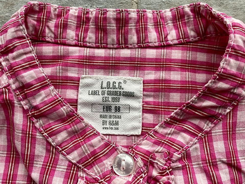 H+M Girls Bluse rosa mit Rüschen Gr.98 *neuwertig* in Füssen