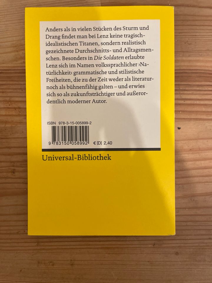 J. M. R. Lenz die Soldaten Reclam Buch in Leipzig