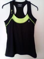 Damen Sportop mit Bustiereinsatz in schwarz Neon grün , Größe 40 Nordrhein-Westfalen - Leverkusen Vorschau