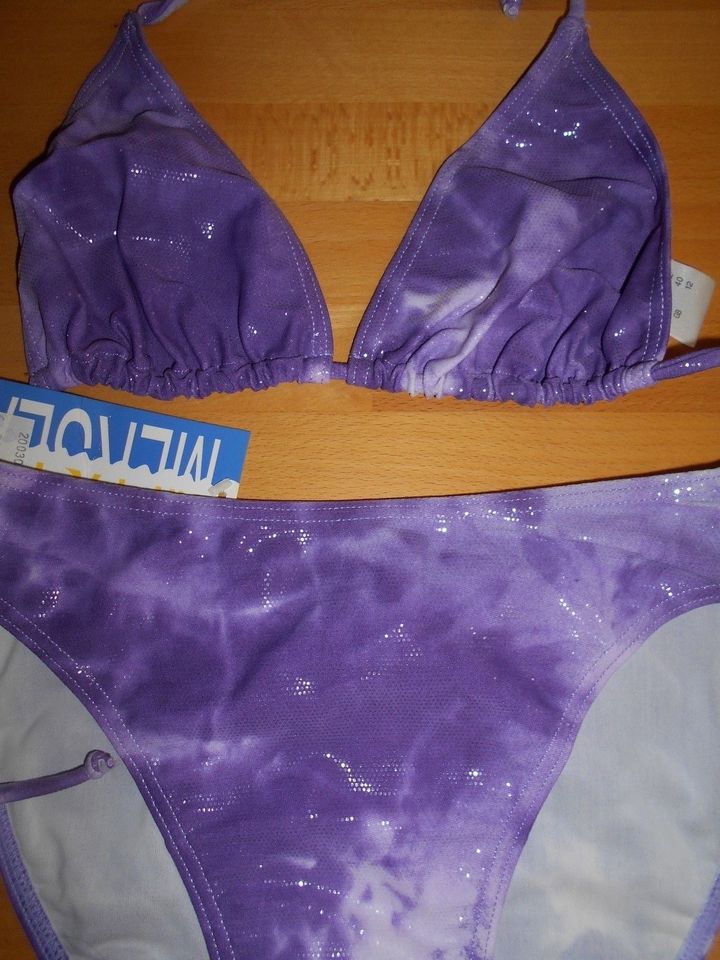 Triangel BIKINI von Mersea Gr. 38 Cup A/B in lila glänzend **NEU* in Mönchengladbach