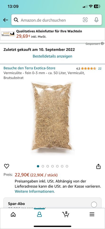 Vermiculite Substrat Terrarium pflanzen in Wesendorf