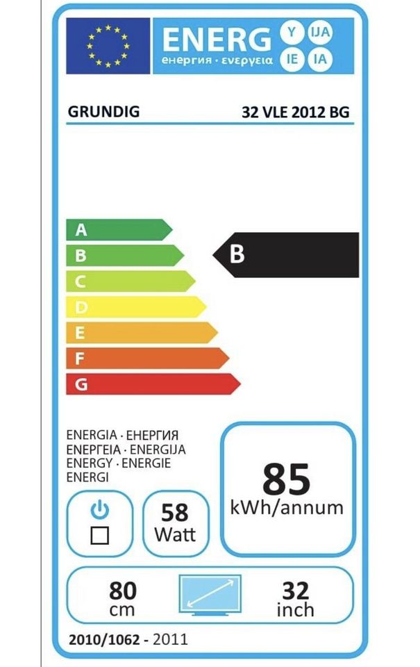 Grundig Fernseher TV 32 VLE 2012 BG 32 Zoll in Zell am Harmersbach