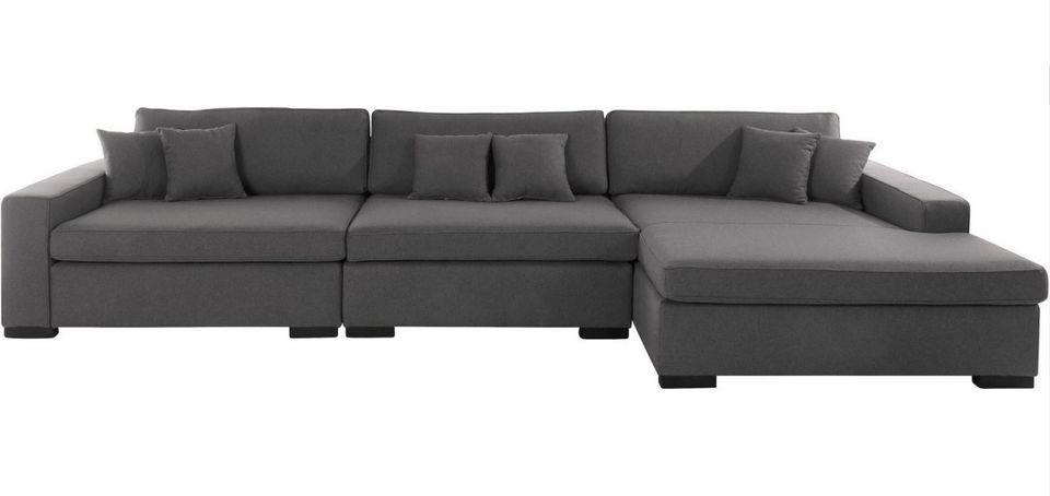 BIG Ecksofa ❤ 400x190cm Grau Federkern Skara GMK Kretschmer in Köln