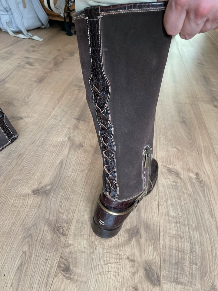 NEU ❣️ LA MARTINA Designer Stiefel, Wildleder. Krokoleder 39 in Mainz