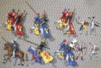 PLASTOY 6 Ritter mit Pferd, 4 Fuß Soldaten selten Bayern - Naila Vorschau