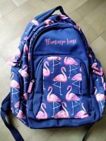 Rucksack "Flamingo Time" , blau mit Flamingos, Schulrucksack Bochum - Bochum-Nord Vorschau