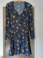 Kleid Tunika von Mango Minikleid Blau mit Blumenmuster Dresden - Pieschen Vorschau