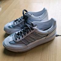 Ledersneakers Adidas Gr40 weiß silber Nordrhein-Westfalen - Neuss Vorschau