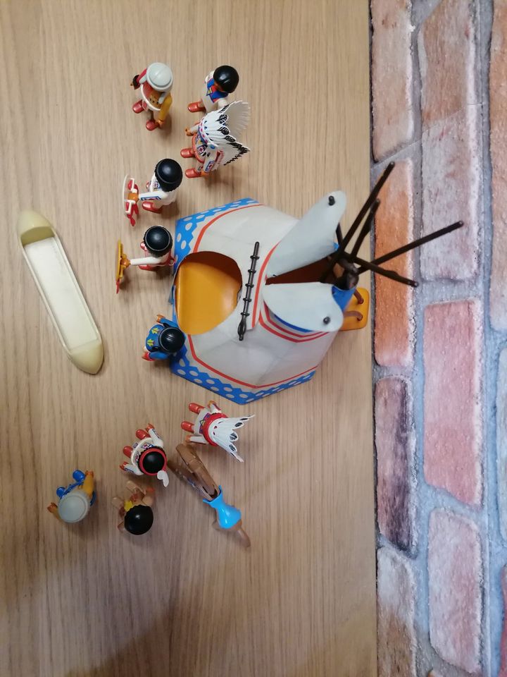 Playmobil Indianerlager Indianer Zelt Tipi Konvolut in Mandelbachtal