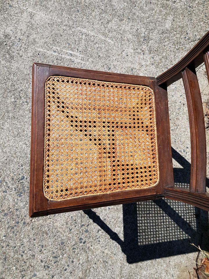 Antik ❤ Päärchen Stühle Korbgeflecht neu in Klipphausen