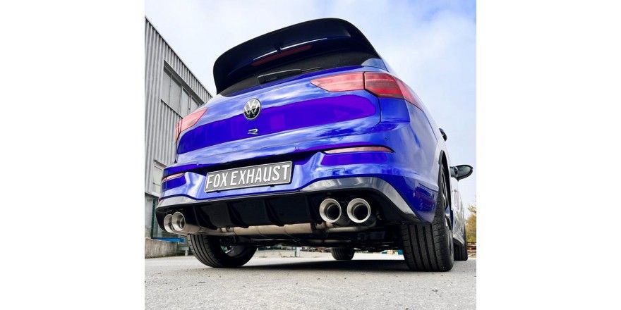 Fox Auspuffanlage Klappen VW Golf 8 R ab OPF - 2x100 Typ 25 in Bruchhausen-Vilsen