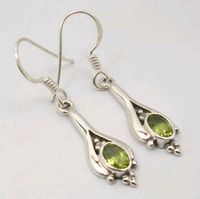 NEU eleganthe solide 925 Sterling Silber-Pendel Ohrringe, Peridot Leipzig - Dölitz-Dösen Vorschau