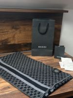 Gucci Schal Wolle mit RECHNUNG | grau schwarz (unisex) | Lunicart Bayern - Bockhorn Vorschau