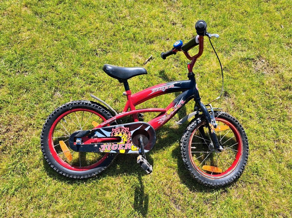Yipeeh Tiger Kinder Fahrrad, 16 Zoll, rot in Bad Wimpfen