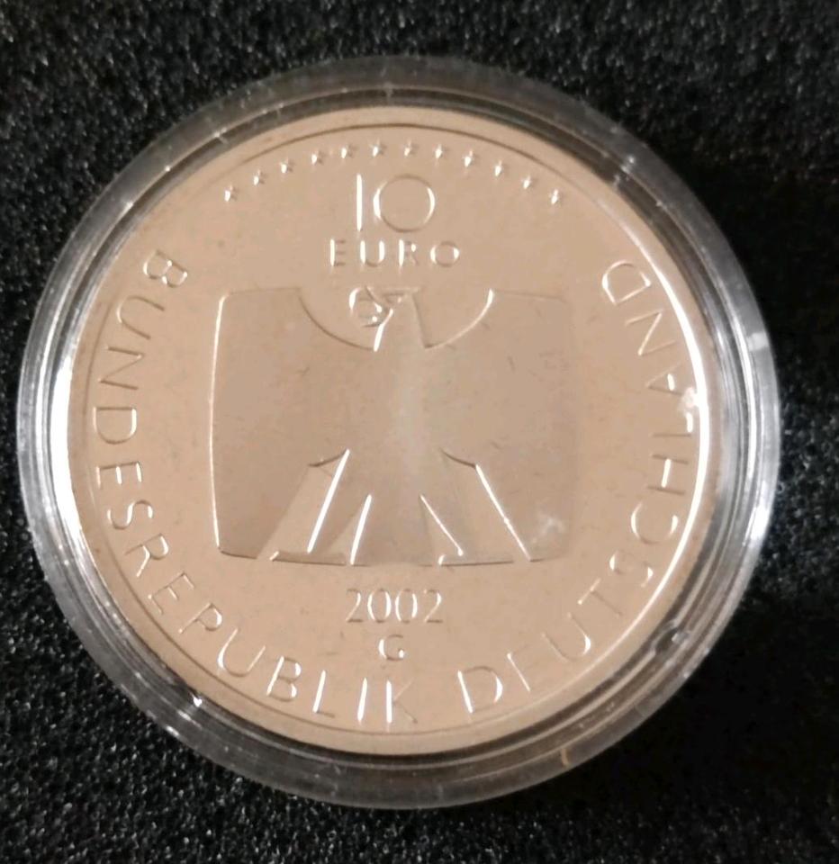 10 Euro Silbermünze 925 aus 2002 -50 Jahre Deutsches Fernsehen in Bad Rappenau