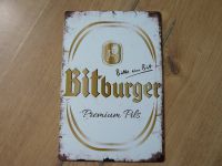 Bitburger Premium Pils – Blechschild - Werbeschild - Nordrhein-Westfalen - Leverkusen Vorschau