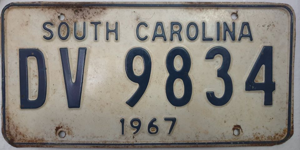 PKW Auto USA Kennzeichen Nummernschild South Carolina 1967 in Berlin