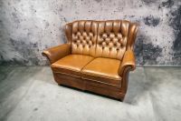 Vintage Chesterfield 2 Sitzer Ledersofa 130x92x53cm Düsseldorf - Golzheim Vorschau