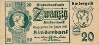 Historische Kinderbanknoten von 1941,  6 Stück Baden-Württemberg - Murr Württemberg Vorschau