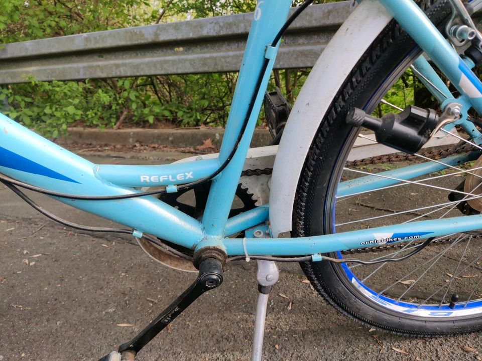 Fahrrad Damenfahrrad 26 Zoll weiß türkis blau in Michelau i. OFr.