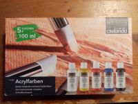 Acrylfarben Weiß Gelb Rot Blau Schwarz 5x100ml Neu & OVP Nordrhein-Westfalen - Enger Vorschau