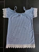 Kleid Tunika Gr. 110/116 handmade weiß blau Spitze Baden-Württemberg - Neulingen Vorschau