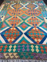 Afghan Kelim197x151 Kilim Teppich Handarbeit rug wolle geometrie Berlin - Wilmersdorf Vorschau