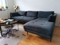 Designer Couch, made.com, Dunkelblau, Velours, Ottomane (275x170) Pankow - Prenzlauer Berg Vorschau