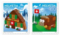 Lego Briefmarken Schweiz CH Chalet Kuh, ungestempelt Niedersachsen - Göttingen Vorschau