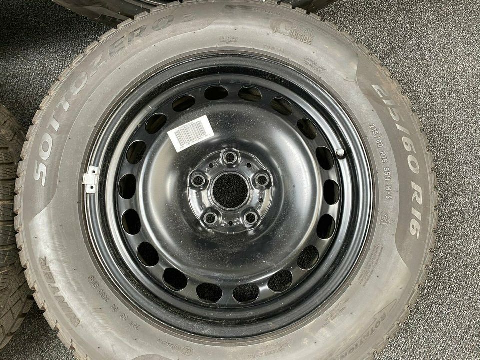 4x Winterkompletträder 16" Stahl VW Passat 215/60R16 95H Nr. 2119 in Raesfeld