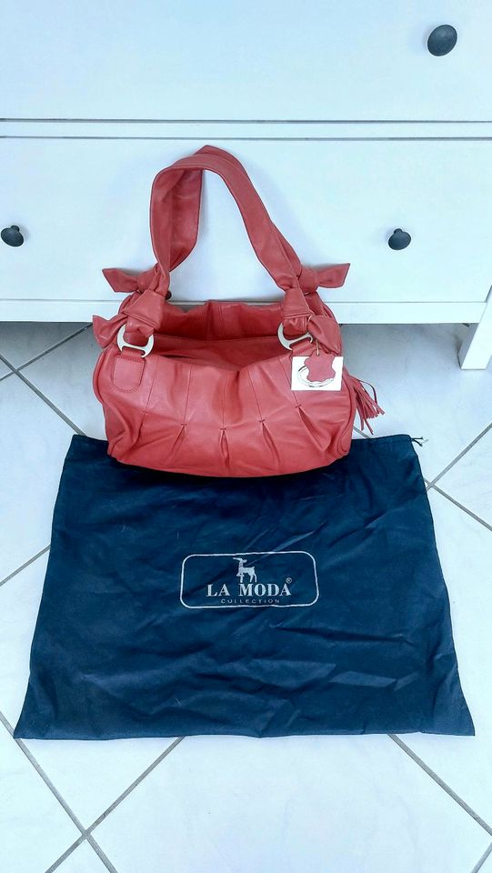 Tasche Handtasche Henkeltasche Shopper Leder Rot NEU mit Etikett in Viersen