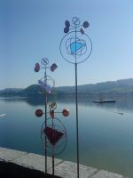 Windspiel, Wetterfahne, Windrad Cosmos, massiv Kupfer Bayern - Parkstein Vorschau