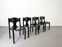 1/4 ital. Augusto Savino f. Pozzi Herz Stühle Chair Schwarz 1960 Mitte - Tiergarten Vorschau