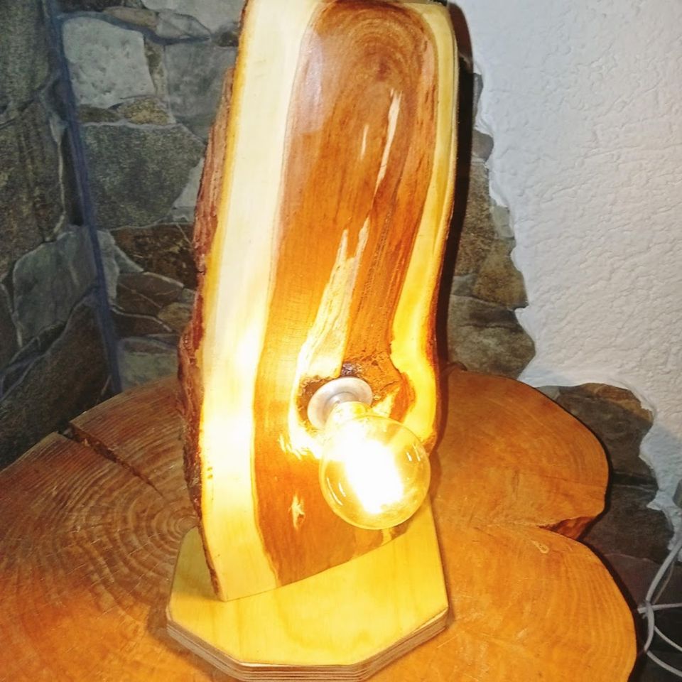 Baumstamm-Lampe,Holz-LED Lampe Pflaume,DEKO-Leuchte-UNIKAT in Annaberg-Buchholz