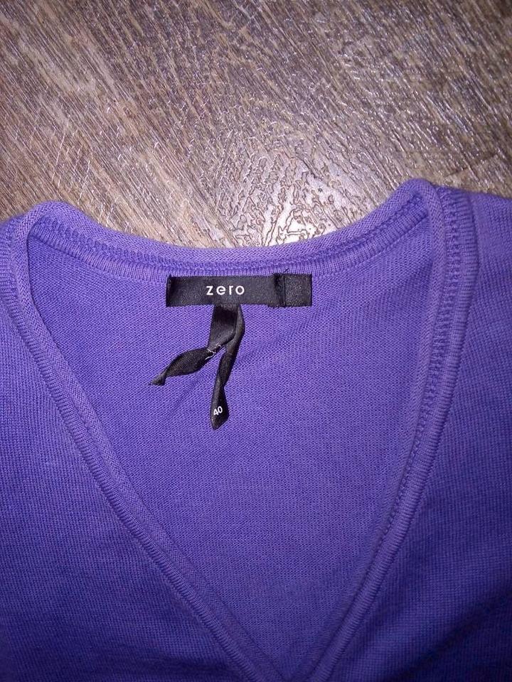 Pullover / Pullunder mit Gürtel von Zero Größe 40 lila in Bebra