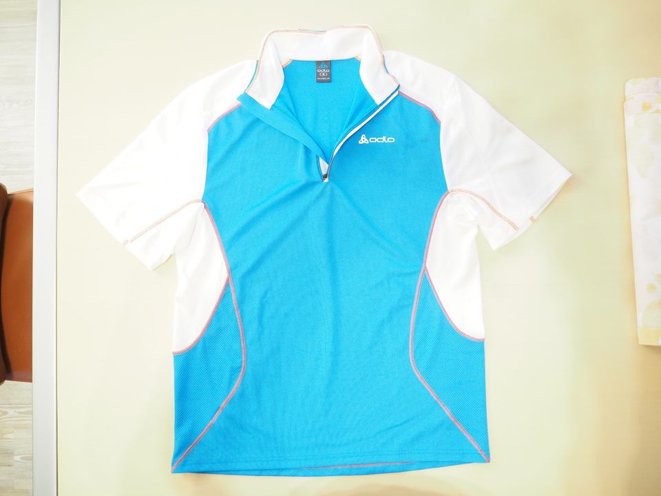 odlo Polo-Shirt, Sport-Shirt, Tennis blau weiß Gr. M in Heilshoop