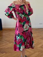 Reserved schulterfreies Kleid Midi Oversized Baumwolle Rosa Berlin - Friedenau Vorschau