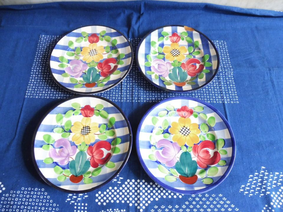 Villeroy und Boch Dresden Serie " Tegernsee " 4 Teller handbemalt in Elterlein