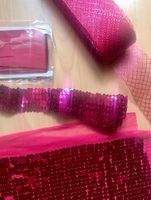 DIY Bauchtanz Kostüm, Pink /Bordeaux , Paillettenstoff, Crinoline Bayern - Johannesberg Vorschau