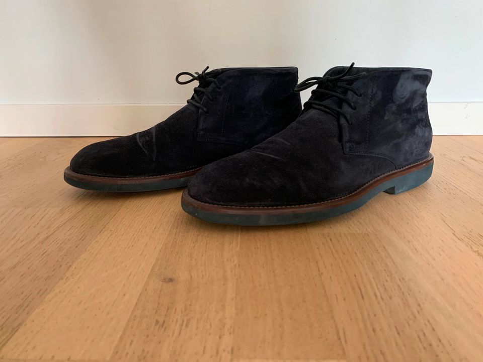 HUGO BOSS Desert Boots, Veloursleder, Dunkelblau, 42 in München